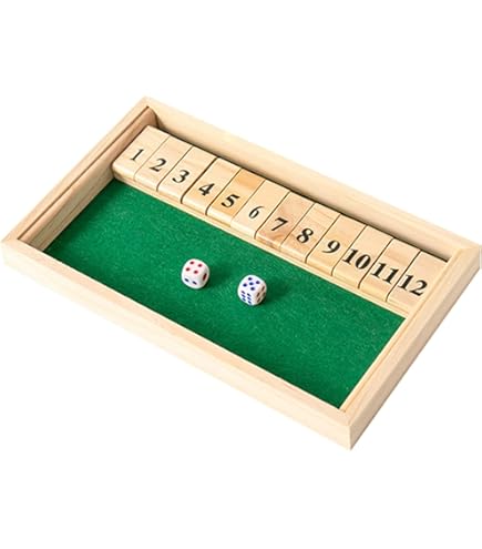 ボードゲーム　昔のおもちゃ　木製ゲーム Amazon | シャットザボックス ボードゲーム Shut the box Board Game