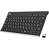 Arteck 2.4G ワイヤレスキーボード 日本語配列無線ステンレススチール 軽量 フルサイズキーボード コンピューター、デスクトップ、PC、ラップトップ、Surface、スマートテレビ、Windows10/8/7、Vista、XPとの交換性あり 