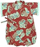 村信  梅花柄 甚平風ロンパス 70cm 71528 日本製