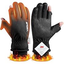 Amazon | アウトドアグローブ バイク グローブ 冬 防寒 【2本指出し