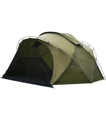 Amazon | DRASOUL 多功能ドームテント 撥水加工 煙突付き 日除け 遮光