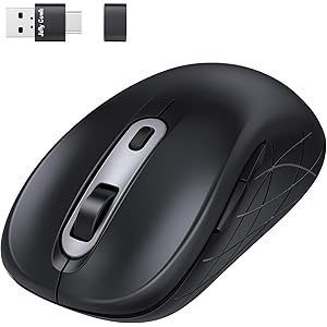 Jelly Comb ワイヤレスマウス 静音 type-C マウス/USB 二つ接続方式高精度 最高2400DPI 3D…