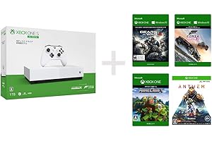 Xbox One S 1 TB All Digital Edition ソフト4本セット Forza Horizon 3 + Minecraft ダウンロード (同梱) Gears of War 4 ダウンロード版 + Anthem ダウンロード版 