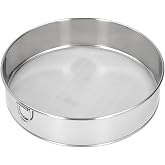 Stainless Steel Round Sifter, 80 Mesh Flour Sifter Efficiently Filters with Strainer for Baking Cake Bread Easy to Clean