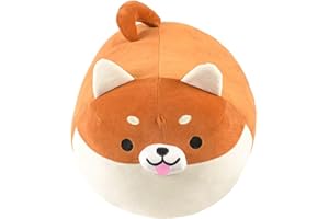 JEMA ジェマ 抱き枕 犬 アニマルクッション ぬいぐるみ もちもち ふわふわ 柔らか 可愛い プレゼント用 ブラウン 長さ約５０ｃｍ