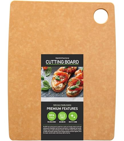 Amazon | アサヒ軽金属ミクロまな板｢茶｣ Mサイズ 天然木 抗菌 食洗機