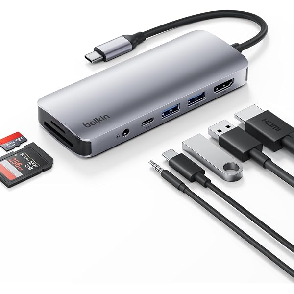 Amazon | Belkin USB-Cハブ 7イン1マルチポートドッキングステーション