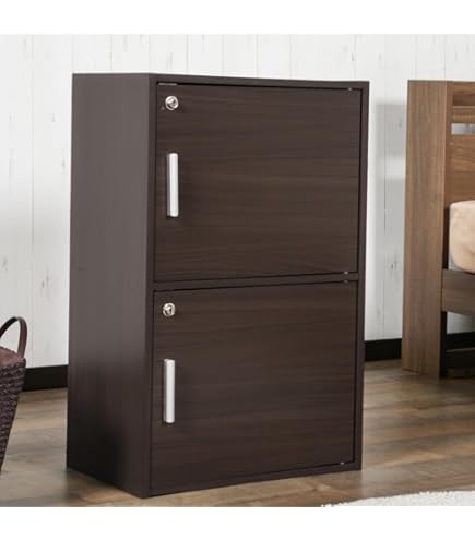 Amazon｜seathetars 鍵付き ボックス 2段 収納 おしゃれ キャビネット