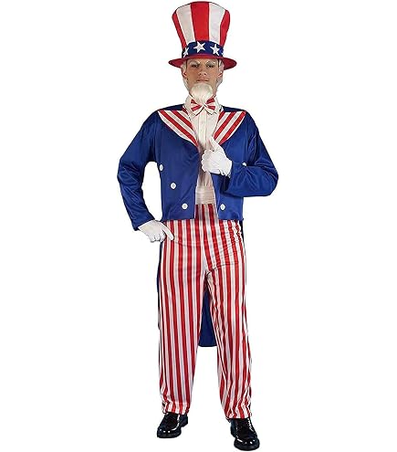 Deluxe Uncle Sam Costume For Kids – Red, White & Blue Patriotic Outfit For Halloween & Parades