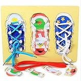 Lovoski 児童　木製　靴ひも　習う　知育玩具　便利道具　幼稚園　遊び