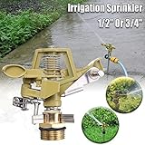 KING DO WAY スプリンクラー 噴水 スプレー 水やり 自動 360度回転 角度調整可能 散水ノズル 農業 ガーデンニング 工業冷却 3/4