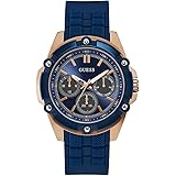 Guess W1302G4 メンズ アナログ クォーツ 腕時計 シリコンストラップ付き