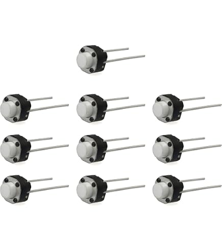 Amazon.co.jp: タクトスイッチ2足 6mm×6mmスイッチ 高さ4.3mm 10個入
