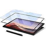 【Amazon限定ブランド】ガイド枠付 Surface Pro 7 Plus Surface Pro 7 用 ガラスフィルム 90% ブルーライトカット フィルム 強化 ガラス 液晶 保護 フィルム サーフェス プロ 7+ / 6 / 5 / 4 1