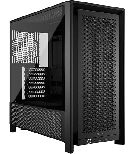 Corsair 4000D airflow黒 CORSAIR iCUE 4000D RGB AIRFLOW ATX Mid Tower PC Case Black