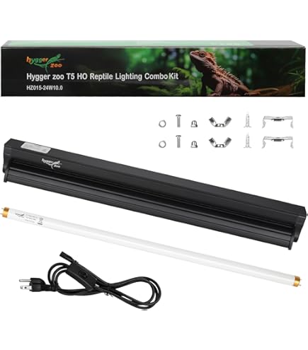 Amazon.co.jp: T5 HO 10.0 UVB 爬虫類電球 24W 22インチ UVA UVBライト