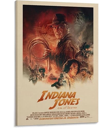 Amazon.co.jp: 古典の映画インディジョーンズと運命のダイヤルポスター