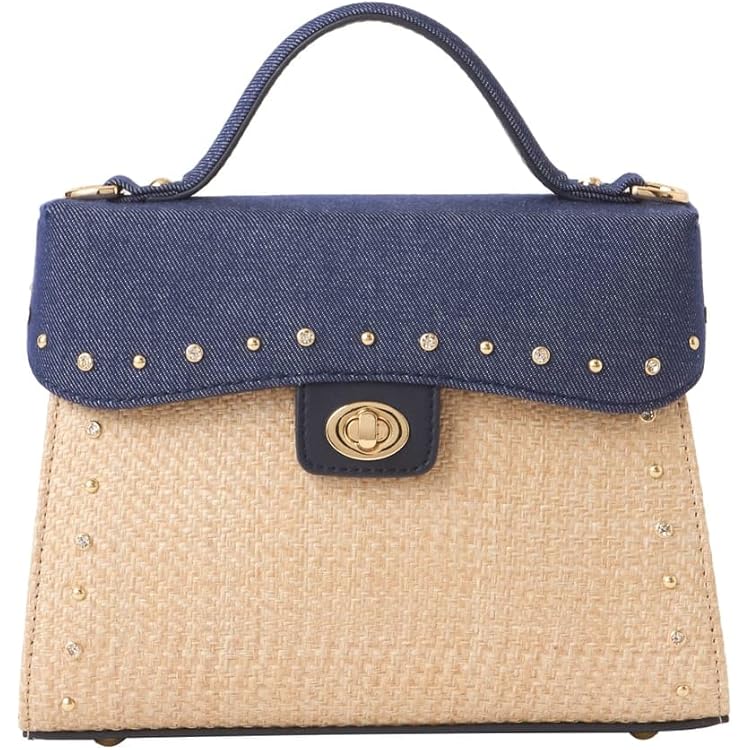 Amazon | [セルフォード] ツイードビジュースタッズポシェット