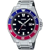 Amazon.co.jp: [Casio] 腕時計 MDV-107D-1A3 メンズ シルバー
