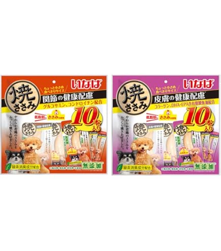 いなば　犬用焼ささみ皮膚の健康10本入り×10個 いなば ちゅるビー 犬 ささみと焼ささみ 皮膚の健康配慮（10g×7
