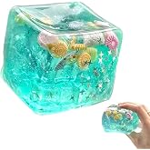 Ocean Seashell Squishies Ice Cube Squishy Stress Balls, Fidget Squishy Cube, Slow Rising Squishy, Soft Squeeze Stress Relief