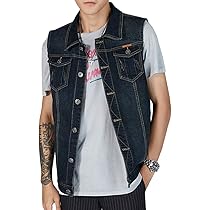 punk sleeveless denim jacket