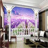 Sproud 大規模なカスタムラベンダーの花 3 D ベッドルームはリビングルームの Tv の背景 Papel De Parede Para Quarto 壁紙 150 Cmx 105 Cm