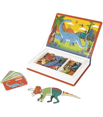 Janod Gioco Scavo Dinosauro - Kit Archeologico Per Bambini 4-8 Anni - 87 Accessori: Ossa, Sabbia, Lente, Pennello - Giocattolo Educativo In Legno FSC