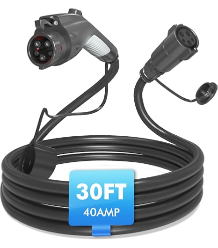 Amazon.co.jp: EV充電器延長ケーブル、40フィート 32Amp J1772 延長