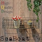 Sea Boat-シーボート ワイヤープランターラック*小物入れ*壁掛け*ウォールプランター*壁掛けプランター*アンティーク家具*アンティーク雑貨*北欧風*レトロ*クラシック*モダン*マリン*8045