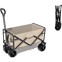 新品未使用　黒いキャリーカート 72cm x 45cm x 49cm キャンプ Amazon.co.jp: MDDKOP キャリーカート キャリーワゴン
