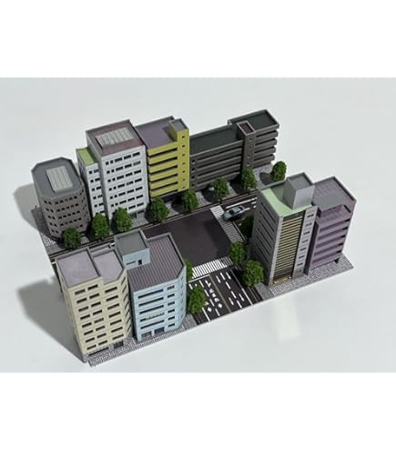 Amazon | シミュレーション完成品建築模型置物、ミニチュアシーン1:300