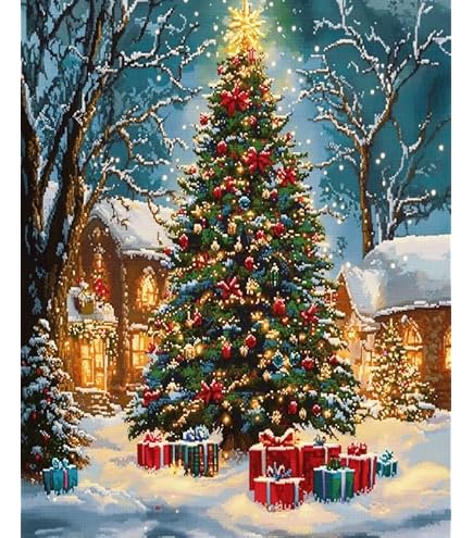 Amazon | クリスマス クロスステッチ キット、クリスマスツリー,11 CT