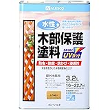 カンペハピオ(Kanpe Hapio) ペンキ 塗料 水性 半透明カラー 木部保護 防虫 防腐 防かび 紫外線 水性木部保護塗料 とうめい 3.2L 日本製 00617654001032