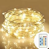 （モニコ）MONIKO イルミネーション 防水 コントローラー付 省エネ LED パーティー用電飾 メリクリスマス飾り ストリングライト 100球10ｍ (イエロー)
