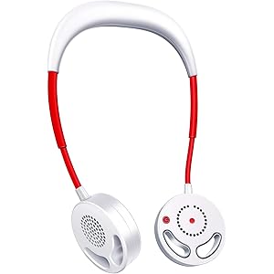 【2020年進化版 羽根なし】首かけ扇風機 携帯扇風機 usb 充電式 ミニ扇風機 ハンズフリー 強風 静音 卓上 360度調整 3段風量 両手解放 軽量 熱中症対策 USBファン 長時間連続使用 旅行/自宅/オフィス用 スポーツ観戦/お祭り/花火大会/トレーニング/運転/ショッピングなど適用 (白い)