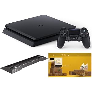 PlayStation 4 ジェット・ブラック 500GB (CUH-2200AB01)【Amazon.co.jp限定】アンサー PS4用縦置きスタンド 付 & オリジナルカスタムテーマ 配信