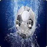 Rikki Knight Soccer Ball Splash Design Double Toggle Light Switch Plate [並行輸入品]