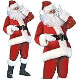 [DZCGTP] サンタクロース 衣装 メンズ 大きい クリスマス コスプレ 衣装 サンタ コスプレ メンズ スーツ 大人用コスチューム (2XL)