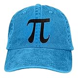大人 デニム キャップ円周率 数学 アート ナンバー 大人気 釣り ハット UVカット 紫外線対策 日よけ 小顔効果 プリント付き 無地 ブルー