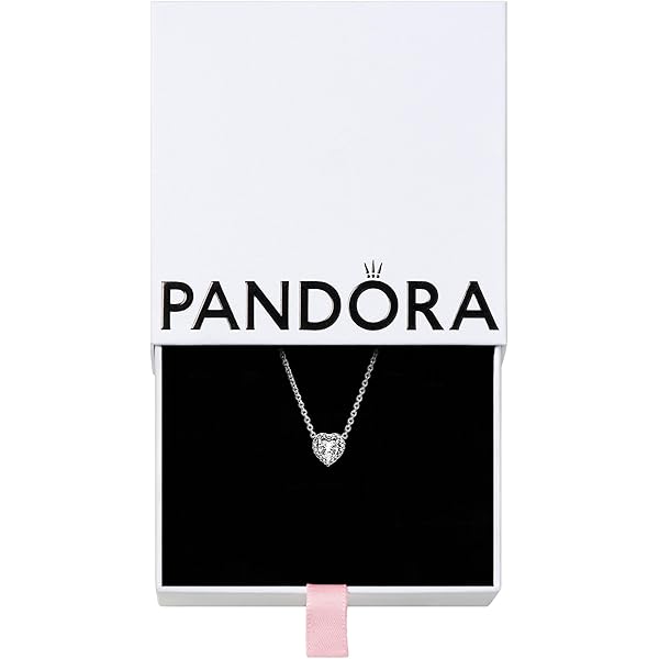 Amazon | PANDORA トリプルストーン ハートコリアーネックレス - 彼女