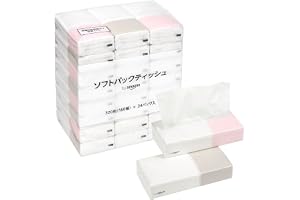 by Amazon ソフトパックティッシュ FSC認証紙 320枚160組(2枚重ね) x 24パック入 ホワイト