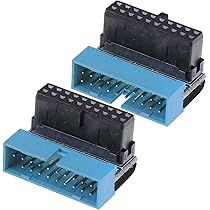 Amazon | JSER デスクトップ用ATX24ピンメスから24ピンオス90度電源
