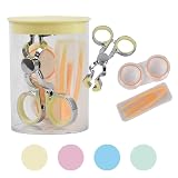 CLOGRATIA コンタクト 装着器具 つけ外し器具 つける道具 カラコン ソフト用 つけ外し3点セット ネイル中も使いやすい 清潔に使える携帯ケース付 清潔 衛生的 (ブルー)