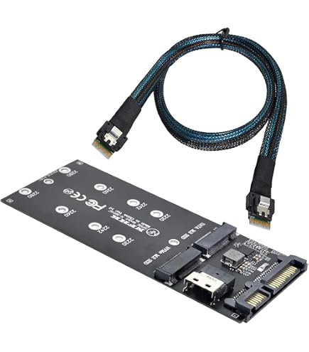 Slim SAS SFF-8654 8i to 8 SATA server cable - Industrial Cable