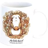 金正陶器 「 あらいぐまラスカル 」 マグカップ L 8cm 45周年記念 My Little Rascal 林檎 檸檬 日本製 165181 ホワイト