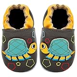Kimi + Kai Kids Soft Sole Leather Crib Bootie Shoes - 0-6 Months