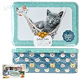 La Trinitaine (ラ・トリニテーヌ) 厚焼きパレット & 薄焼きガレット 缶入り クッキー 海外 輸入 お菓子 缶 商品カードつき グレーキャット