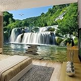 lhdlily 3d壁紙壁画壁ステッカーThickeningカスタム写真Waterfall Landscapeの背景壁ホームデコレーション LHDLily-3629842992