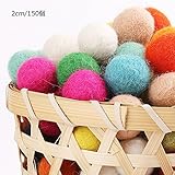Mamimami Home クリスマスデコレーション ウールフェルトボール 20MM 手作り 生態や自然羊毛 フェルトボール 装飾ビーズ 150個/混合色 （13色以上）